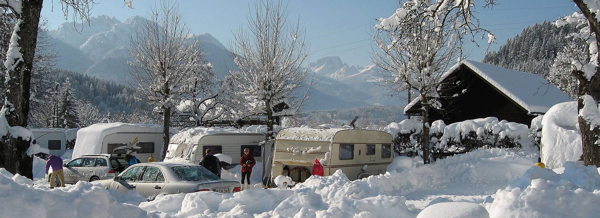 Wintercamping in Kärnten, Camping Schluga