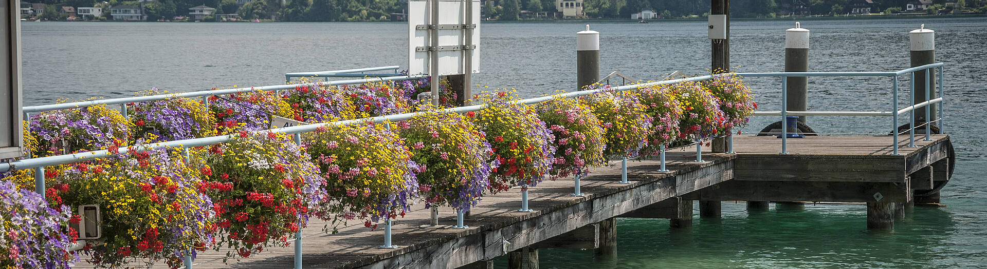 Schiffsanlegestelle in Krumpendorf am Wörthersee