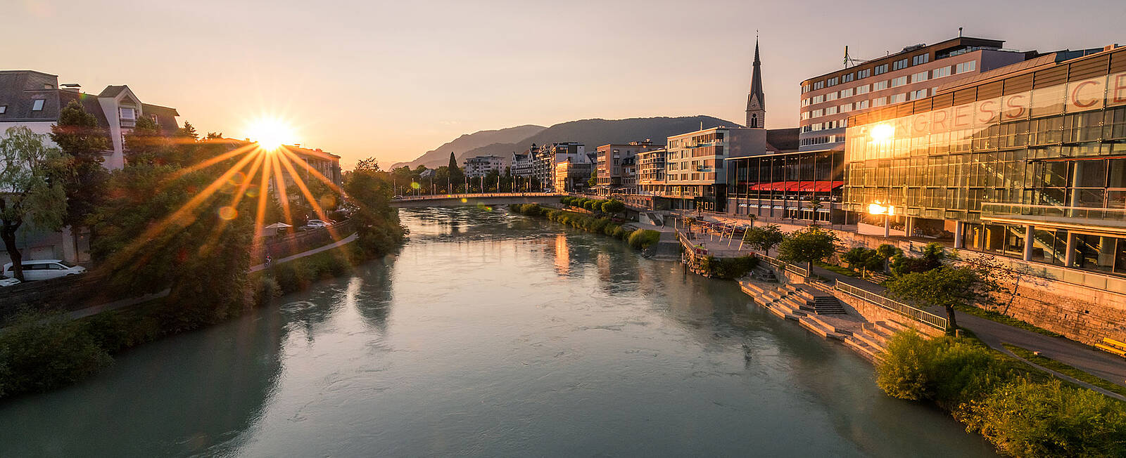 Sonnenuntergang in Villach