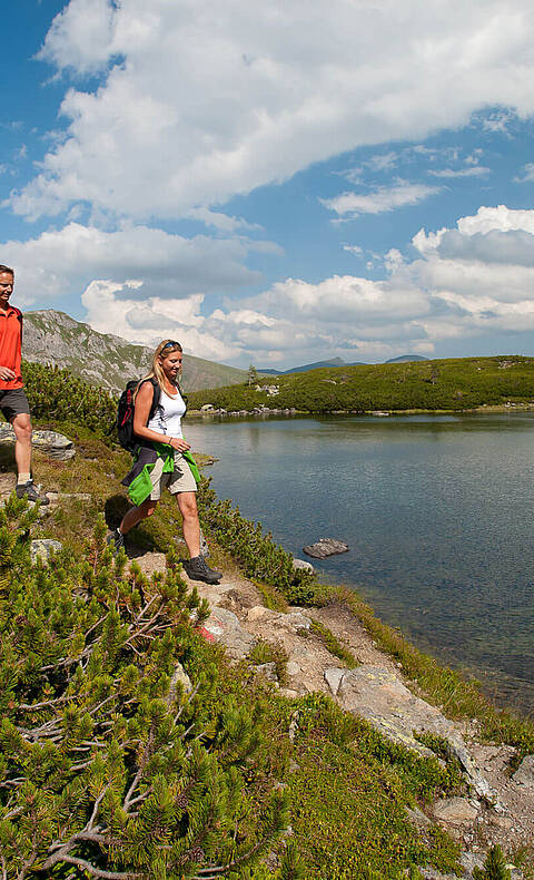 Alpe-Adria-Trail E15 Nassbodensee im Biosphaerenpark Nockberge 