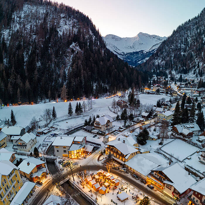 Blick auf Mallnitz beim Mallnitzer Bergadvent