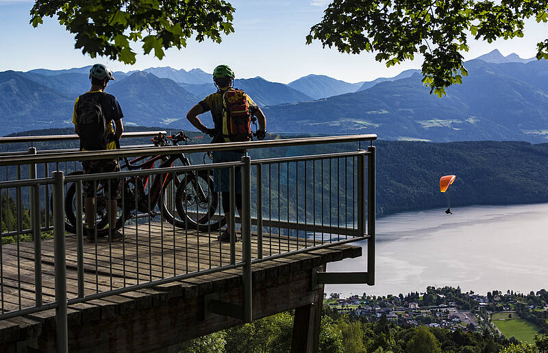 E Bike Sternenbalkon in der Region Millstaetter See